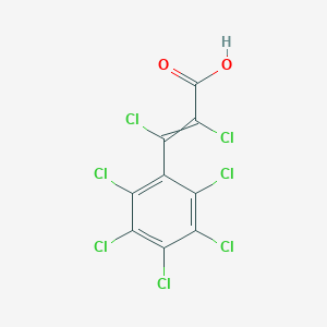 2,3-Dichloro-3-(pentachlorophenyl)prop-2-enoic acid