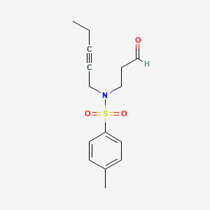 4-Methyl-N-(3-oxopropyl)-N-(pent-2-yn-1-yl)benzene-1-sulfonamide