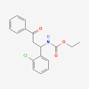 Carbamic acid, [1-(2-chlorophenyl)-3-oxo-3-phenylpropyl]-, ethyl ester