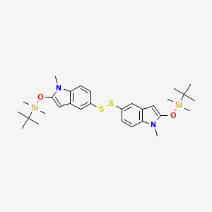 5,5'-Disulfanediylbis(2-{[tert-butyl(dimethyl)silyl]oxy}-1-methyl-1H-indole)