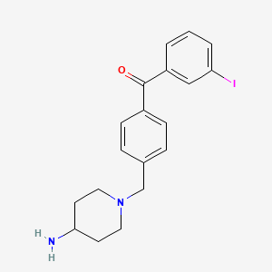 {4-[(4-Aminopiperidin-1-yl)methyl]phenyl}(3-iodophenyl)methanone