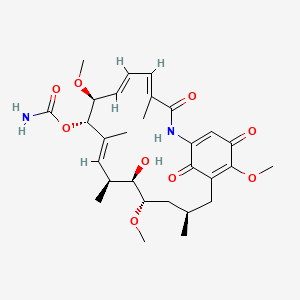 (4E,6E,8S,9S,10E,12S,13R,14S,16R)-13-hydroxy-8,14,19-trimethoxy-4,10,12,16-tetramethyl-3,20,22-trioxo-2-azabicyclo[16.3.1]docosa-1(21),4,6,10,18-pentaen-9-yl carbamate