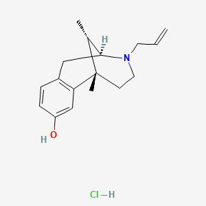 molecular formula C17H24ClNO B1253574 (+)-N-Allylnormetazocine hydrochloride 