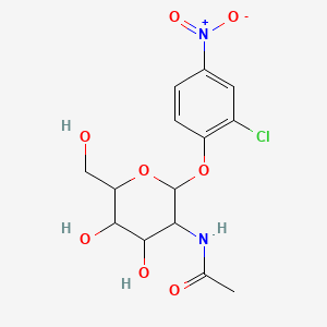 molecular formula C14H17ClN2O8 B1253576 N-[2-(2-chloro-4-nitrophenoxy)-4,5-dihydroxy-6-(hydroxymethyl)oxan-3-yl]acetamide 