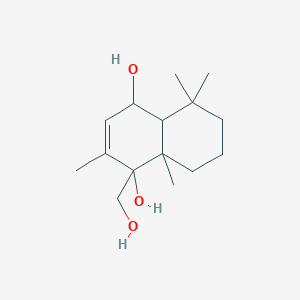 molecular formula C15H26O3 B1253579 4-(hydroxymethyl)-3,4a,8,8-tetramethyl-5,6,7,8a-tetrahydro-1H-naphthalene-1,4-diol 