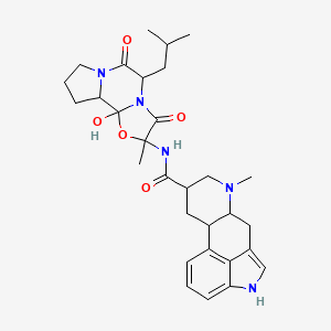 molecular formula C30H39N5O5 B1253584 N-[2-hydroxy-4-methyl-7-(2-methylpropyl)-5,8-dioxo-3-oxa-6,9-diazatricyclo[7.3.0.02,6]dodecan-4-yl]-7-methyl-6,6a,8,9,10,10a-hexahydro-4H-indolo[4,3-fg]quinoline-9-carboxamide 