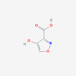 molecular formula C4H3NO4 B125359 4-Hydroxy-1,2-oxazole-3-carboxylic acid CAS No. 178316-77-3