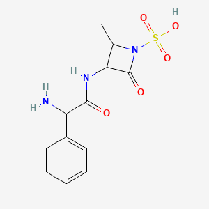 3-[(2-Amino-2-phenylacetyl)amino]-2-methyl-4-oxoazetidine-1-sulfonic acid