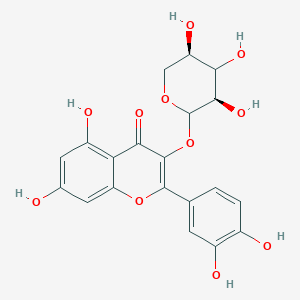 2-(3,4-dihydroxyphenyl)-5,7-dihydroxy-3-[(3R,5R)-3,4,5-trihydroxyoxan-2-yl]oxychromen-4-one