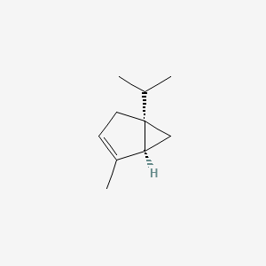 molecular formula C10H16 B1253599 (5S)-2-Methyl-5-(propan-2-yl)bicyclo[3.1.0]hex-2-ene CAS No. 563-34-8