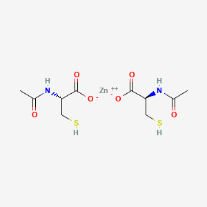 molecular formula C10H16N2O6S2Zn B1253613 乙酰半胱氨酸锌 CAS No. 49793-39-7