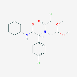 2-[(2-chloro-1-oxoethyl)-(2,2-dimethoxyethyl)amino]-2-(4-chlorophenyl)-N-cyclohexylacetamide