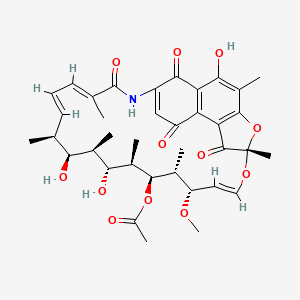 molecular formula C37H45NO12 B1253630 1,4-Dideoxy-1,4-dihydro-1,4-dioxorifamycin 