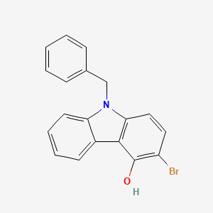 molecular formula C19H14BrNO B12536313 9H-Carbazol-4-ol, 3-bromo-9-(phenylmethyl)- CAS No. 827340-32-9