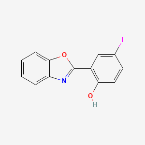 molecular formula C13H8INO2 B12536419 2-(Benzo[d]oxazol-2-yl)-4-iodophenol 