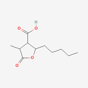 4-methyl-5-oxo-2-pentyloxolane-3-carboxylic acid