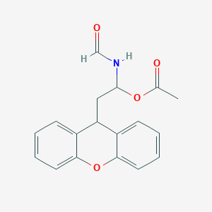 1-Formamido-2-(9H-xanthen-9-YL)ethyl acetate