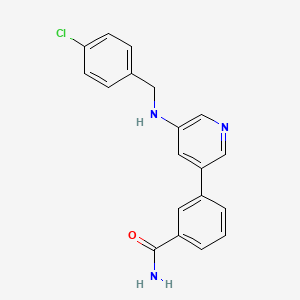 Benzamide, 3-[5-[[(4-chlorophenyl)methyl]amino]-3-pyridinyl]-