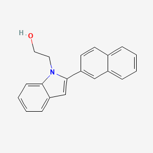 molecular formula C20H17NO B12536559 2-[2-(Naphthalen-2-yl)-1H-indol-1-yl]ethan-1-ol CAS No. 817182-40-4