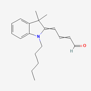 4-(3,3-Dimethyl-1-pentyl-1,3-dihydro-2H-indol-2-ylidene)but-2-enal