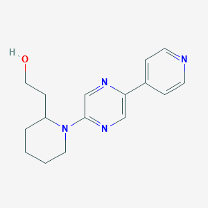 2-{1-[5-(Pyridin-4-yl)pyrazin-2-yl]piperidin-2-yl}ethan-1-ol