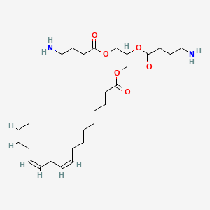 molecular formula C29H50N2O6 B1253664 (9Z,12Z,15Z)-9,12,15-Octadecatrienoic acid 2,3-bis(4-amino-1-oxobutoxy)propyl ester 