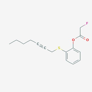 molecular formula C15H17FO2S B12536666 Acetic acid, fluoro-, 2-(2-heptynylthio)phenyl ester CAS No. 820243-67-2