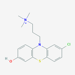 molecular formula C18H22ClN2OS+ B1253670 3-(2-Chloro-7-hydroxy-10-phenothiazinyl)propyl-trimethylammonium 