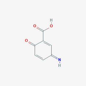 molecular formula C7H5NO3 B125368 3-Imino-6-oxocyclohexa-1,4-diene-1-carboxylic acid CAS No. 143228-42-6