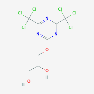 3-{[4,6-Bis(trichloromethyl)-1,3,5-triazin-2-yl]oxy}propane-1,2-diol