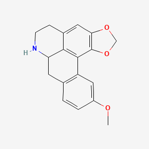 molecular formula C18H17NO3 B1253687 17-Methoxy-3,5-dioxa-11-azapentacyclo[10.7.1.02,6.08,20.014,19]icosa-1(20),2(6),7,14(19),15,17-hexaene 