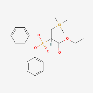 Propanoic acid, 2-(diphenoxyphosphinyl)-3-(trimethylsilyl)-, ethyl ester