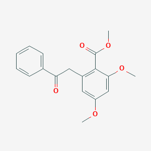 Benzoic acid, 2,4-dimethoxy-6-(2-oxo-2-phenylethyl)-, methyl ester