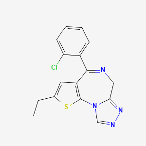 molecular formula C16H13ClN4S B1253692 美替唑仑 CAS No. 40054-68-0