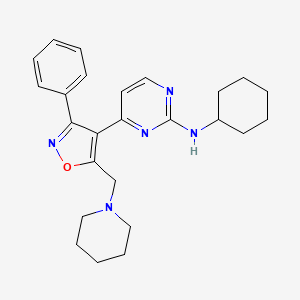 2-Pyrimidinamine, N-cyclohexyl-4-[3-phenyl-5-(1-piperidinylmethyl)-4-isoxazolyl]-