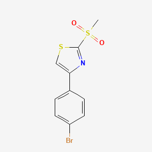 molecular formula C10H8BrNO2S2 B1253694 4-(4-溴苯基)-2-甲基磺酰基噻唑 