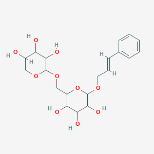 molecular formula C20H28O10 B1253699 2-(3-Phenylprop-2-enoxy)-6-[(3,4,5-trihydroxyoxan-2-yl)oxymethyl]oxane-3,4,5-triol 