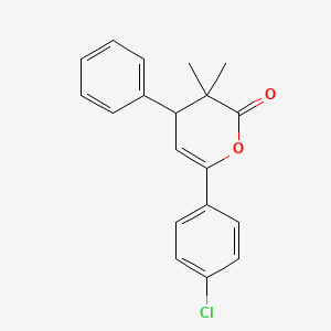 6-(4-Chlorophenyl)-3,3-dimethyl-4-phenyl-3,4-dihydro-2H-pyran-2-one