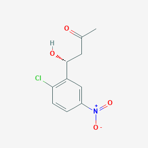 2-Butanone, 4-(2-chloro-5-nitrophenyl)-4-hydroxy-, (4R)-