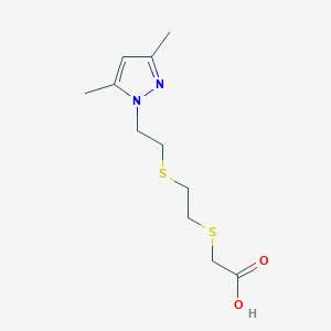 [(2-{[2-(3,5-Dimethyl-1H-pyrazol-1-yl)ethyl]sulfanyl}ethyl)sulfanyl]acetic acid