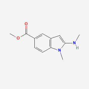 molecular formula C12H14N2O2 B12537156 Methyl 1-methyl-2-(methylamino)-1h-indole-5-carboxylate CAS No. 681860-25-3