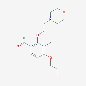 molecular formula C17H25NO4 B12537193 3-Methyl-2-[2-(morpholin-4-yl)ethoxy]-4-propoxybenzaldehyde CAS No. 820238-86-6