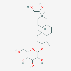 molecular formula C26H44O8 B1253723 2-[[7-(1,2-dihydroxyethyl)-1,1,4a,7-tetramethyl-3,4,4b,5,6,9,10,10a-octahydro-2H-phenanthren-2-yl]oxy]-6-(hydroxymethyl)oxane-3,4,5-triol 