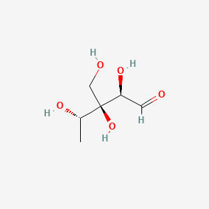 molecular formula C6H12O5 B1253729 (2R,3R,4S)-2,3,4-trihydroxy-3-(hydroxymethyl)pentanal 