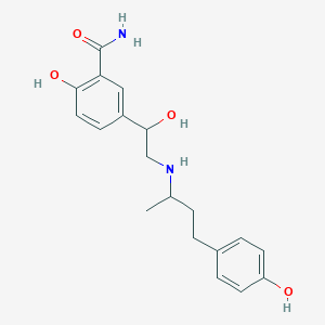 2-Hydroxy-5-[1-hydroxy-2-[4-(4-hydroxyphenyl)butan-2-ylamino]ethyl]benzamide