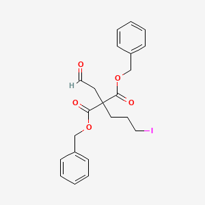 Dibenzyl (3-iodopropyl)(2-oxoethyl)propanedioate