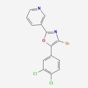 3-[4-Bromo-5-(3,4-dichlorophenyl)-1,3-oxazol-2-yl]pyridine