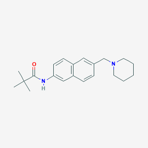 Propanamide, 2,2-dimethyl-N-[6-(1-piperidinylmethyl)-2-naphthalenyl]-