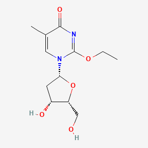 molecular formula C12H18N2O5 B1253739 2-Ethoxy-1-((2R,4R,5R)-4-hydroxy-5-(hydroxymethyl)tetrahydrofuran-2-yl)-5-methylpyrimidin-4(1H)-one 