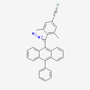 molecular formula C31H22N2 B12537394 9-[Diazo(4-ethynyl-2,6-dimethylphenyl)methyl]-10-phenylanthracene CAS No. 677351-16-5